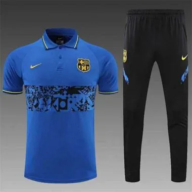 Polo azul elegante del Barcelona