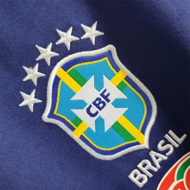 Polo de cuello bajo «Brasil 2023», azul real