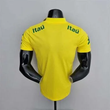 Polo «Brazil» de cuello bajo, amarillo