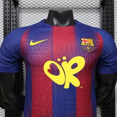 25-26 Barcelona Collaboration OK Version Kit Player Version Soccer T-Shirt