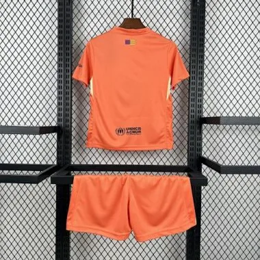 25-26 Barcelona Orange Goalkeeper Kids Kit Soccer T-Shirt