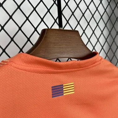 25-26 Barcelona Orange Goalkeeper Kids Kit Soccer T-Shirt
