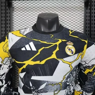 25-26 Real Madrid Special Edition Long Sleeves Kit Player Edition Soccer T-Shirt