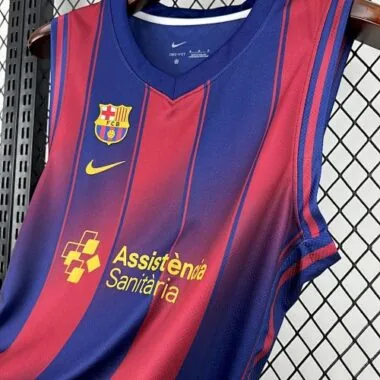 25-26 Barcelona Basketball Home Kit Soccer T-Shirt