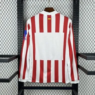 25-26 Atletico Madrid Home Long Sleeves Kit Soccer T-Shirt