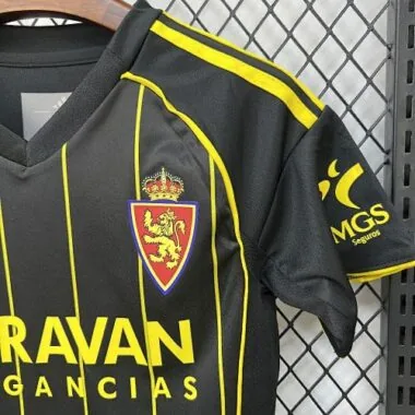 25-26 Real Zaragoza Away Kids Kit Soccer T-Shirt