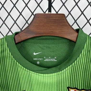 25-26 Barcelona Green Goalkeeper Kids Kit Soccer T-Shirt