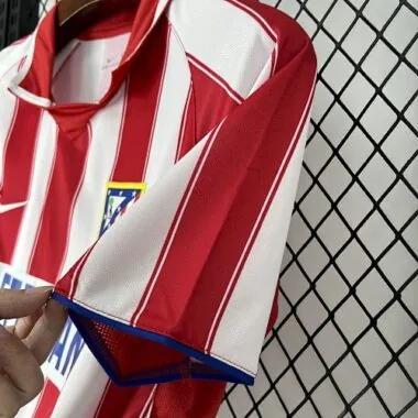 03-04 Atletico Madrid Home Kit Retro Soccer T-Shirt