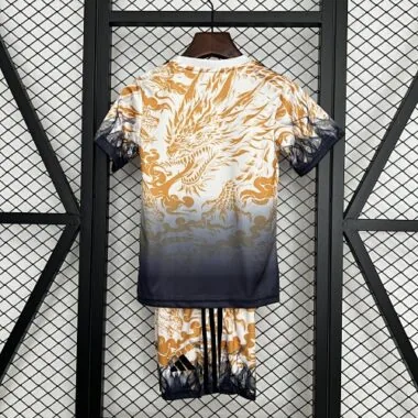 25-26 Real Madrid Dragon pattern Special Edition Kids Kit Soccer T-Shirt