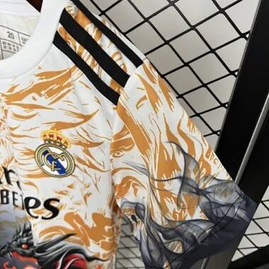 25-26 Real Madrid Dragon pattern Special Edition Kids Kit Soccer T-Shirt