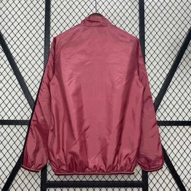 25-26 Real Madrid White&Red Trench Coat Reversible Windbreaker Jacket Soccer