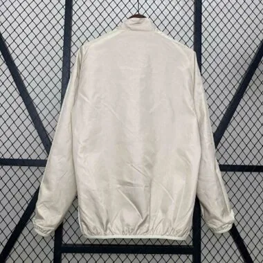 25-26 Real Madrid White&Red Trench Coat Reversible Windbreaker Jacket Soccer