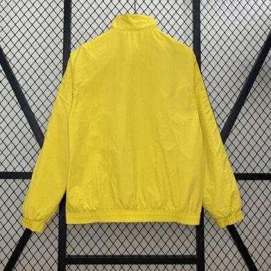 25-26 Real Madrid Yellow&Red Trench Coat Reversible Windbreaker Jacket Soccer