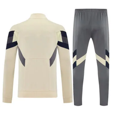 25-26 Real Madrid Yellow Football Tracksuits Long Jacket Suits