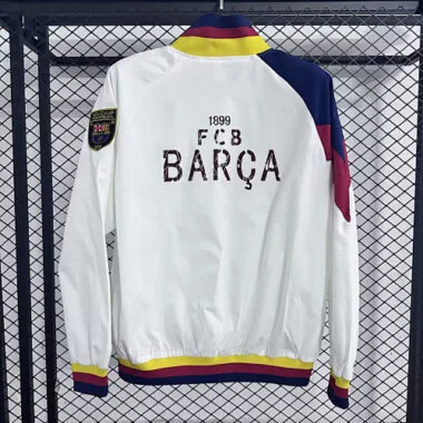 25-26 Barcelona White Windbreaker Jackets