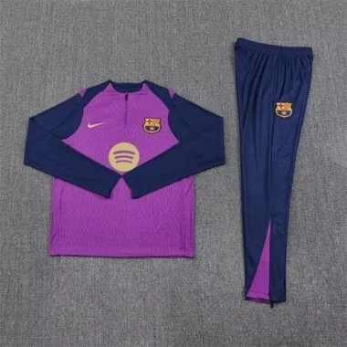 25-26 Barcelona Pink Training Kits Long Football Tracksuits