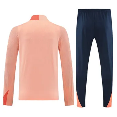 25-26 Barcelona Orange Training Kits Long Football Tracksuits