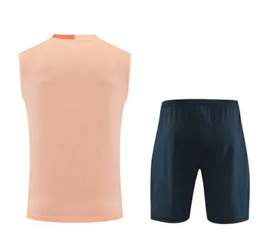25-26 Barcelona Orange Training Kits Football Vest Suit