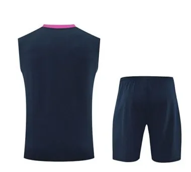 25-26 Barcelona Navy Training Kits Football Vest Suits