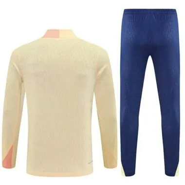 25-26 Barcelona Gold Training Kits Long Football Tracksuits