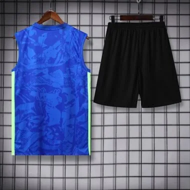 25-26 Barcelona Blue Training Kit Football Vest Suits
