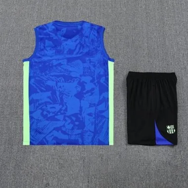 25-26 Barcelona Blue Training Kit Football Vest Suits
