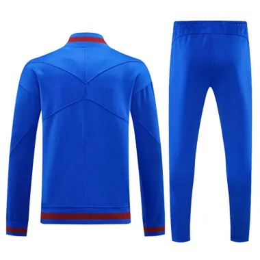 25-26 Barcelona Blue Football Tracksuits Long Jacket Suits