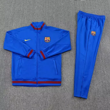 25-26 Barcelona Blue Football Tracksuits Long Jacket Suits