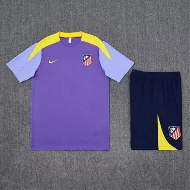 25-26 Atletico Madrid Purple Training Kits Football Tracksuits
