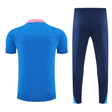 25-26 Atletico Madrid Blue POLO Training Kits Football Tracksuits