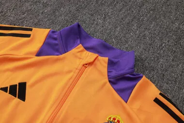 24-25 Real Madrid Orange&amp;Blue Football Tracksuit Long Jacket Suits