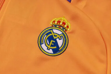 24-25 Real Madrid Orange&amp;Blue Football Tracksuit Long Jacket Suits