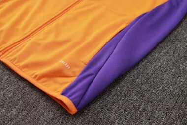 24-25 Real Madrid Orange&amp;Blue Football Tracksuit Long Jacket Suits