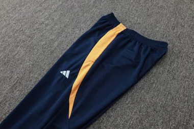24-25 Real Madrid Navy&amp;Yellow Football Tracksuit Long Jacket Suits