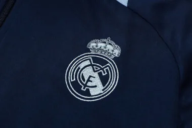 24-25 Real Madrid Navy&amp;Yellow Football Tracksuit Long Jacket Suits