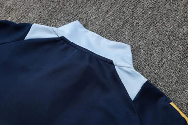 24-25 Real Madrid Navy&amp;Yellow Football Tracksuit Long Jacket Suits