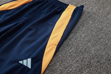 24-25 Real Madrid Navy&amp;Yellow Football Tracksuit Long Jacket Suits