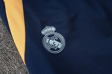24-25 Real Madrid Navy&amp;Yellow Football Tracksuit Long Jacket Suits
