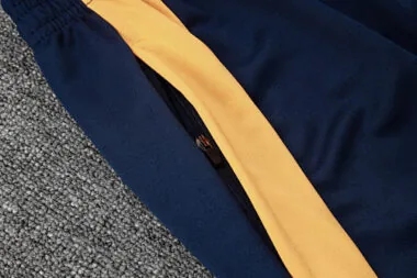 24-25 Real Madrid Navy&amp;Yellow Football Tracksuit Long Jacket Suits