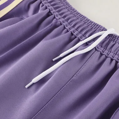 24-25 Real Madrid Beige&amp;Purple Football Tracksuit Long Jacket Suits