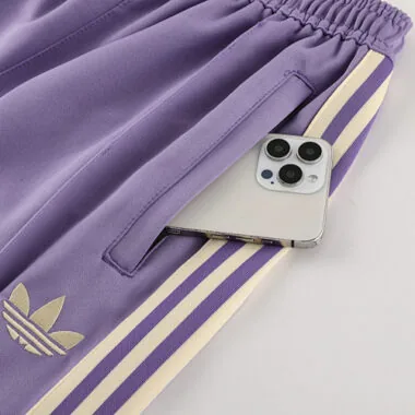 24-25 Real Madrid Beige&amp;Purple Football Tracksuit Long Jacket Suits