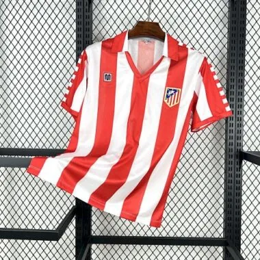 Retro 82-83 Atletico Madrid Home Kit Soccer AAAAJersey Yupoo