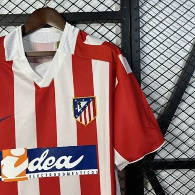02-03 Atletico Madrid Home Retro Kit Vintage Shirt Soccer