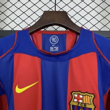 04-05 Barcelona Home Retro Kit Vintage Shirt