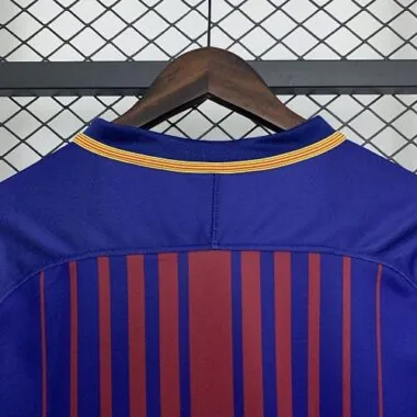 17-18 Barcelona Home Retro Long Sleeve Kit Vintage Shirt