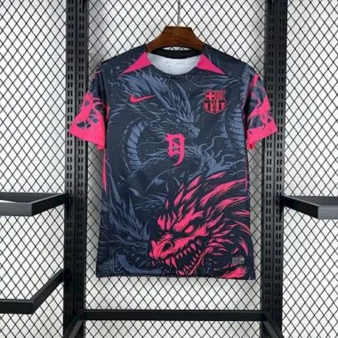 25-26 Barcelona Red Dragon Special Edition T-Shirt Football Apparels Soccer AAAAJersey Yupoo