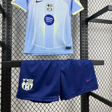 25-26 Barcelona Blue Special Edition Kid Kits Youth Apparels Soccer