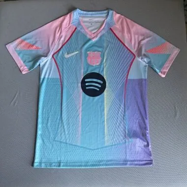 25-26 Barcelona Blue&amp;Pink Special Edition Kit Football T-Shirt Soccer