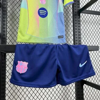 25-26 Barcelona Color Special Edition Kid Kits Youth Apparels Soccer