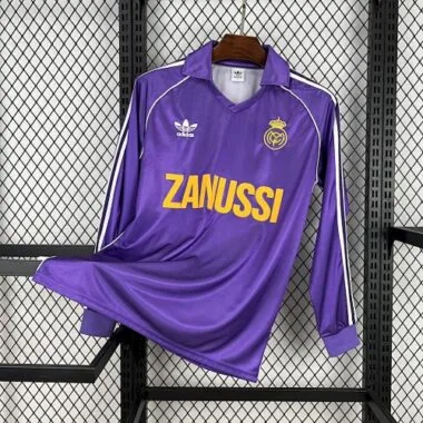 84-85 Real Madrid Third Long sleeves Kit Retro Soccer AAAAJersey Yupoo